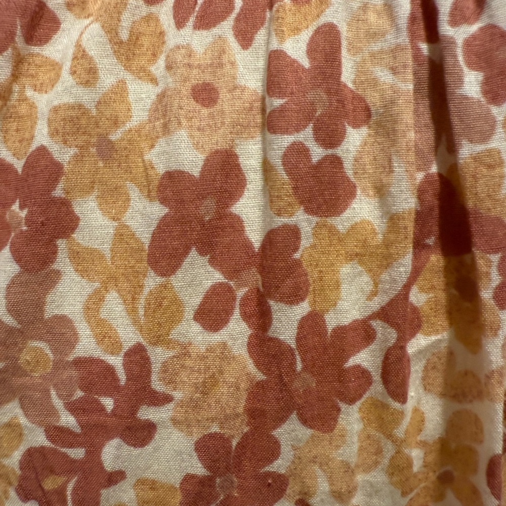 100% Organic Cotton Faherty Pink and Orange Floral Maxi Dress - Picture 4 of 6
